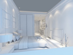 single apartment - aerial view 01 3D मॉडल