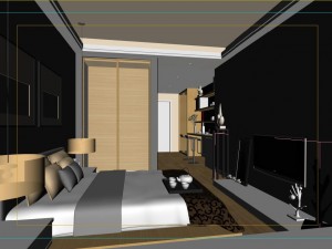 single apartment - aerial view 01 3D मॉडल