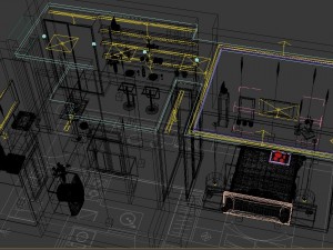 single apartment - aerial view 01 3D मॉडल
