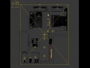 single apartment - aerial view 02 3D Model