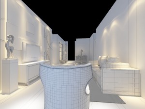 single apartment - aerial view 03 3D 模型
