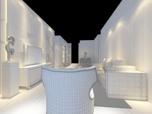 single apartment - aerial view 03 3D Model
