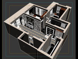 single apartment - aerial view 03 3D 模型