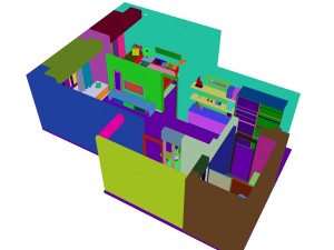 single apartment - aerial view 04 Modelo 3D