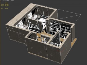 single apartment - aerial view 04 Modelo 3D