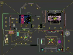 single apartment - aerial view 05 3D Model