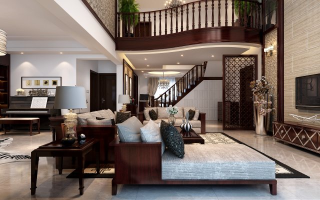 retro complex european living room 1790 3Dモデル .c4d .max .obj .3ds .fbx .stl .blend 