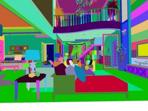 retro complex european living room 1790 3Dモデル