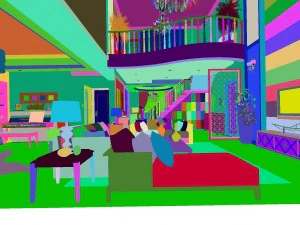 retro complex european living room 1790 3D Model