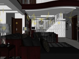 retro complex european living room 1790 3Dモデル
