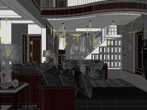retro complex european living room 1790 3Dモデル