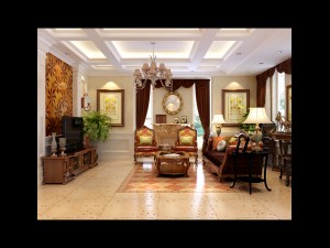 retro simple european living room 5101 3D Model