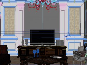 retro simple european living room 5101 3D Model