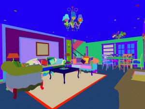retro simple european living room restaurant 1748 3D Model