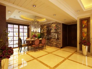 retro basit avrupa oturma odası restoranı 5104 3D Model