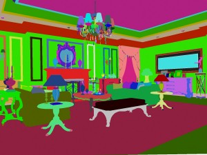 retro european living room 1717 3D Model