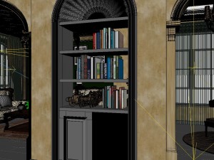 retro european living room 1729 Modèle 3D