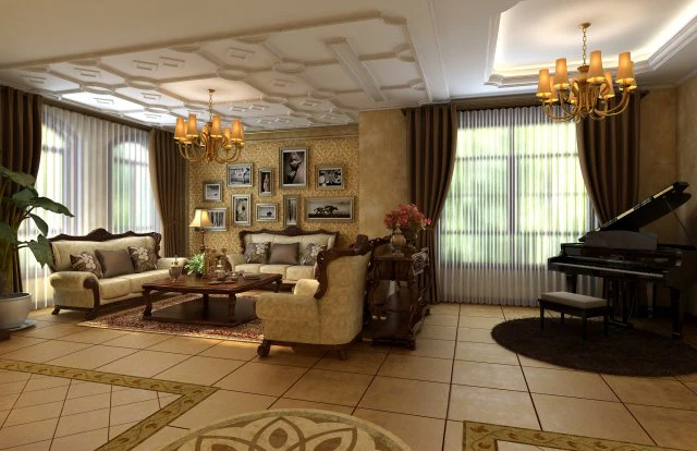 retro european living room 1730 3D Model .c4d .max .obj .3ds .fbx .stl .blend 