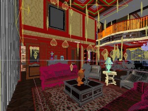 retro european living room 1825 3D Model