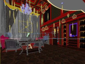 retro european living room 1825 3D Model