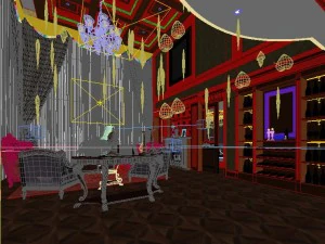 retro european living room 1825 3D Model