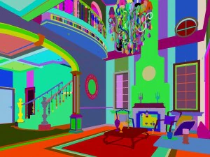 retro european living room 5157 3D Model