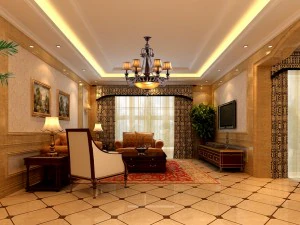 retro european living room 5171 3D Model