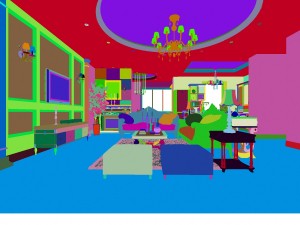 retro european living room restaurant 5130 Modèle 3D