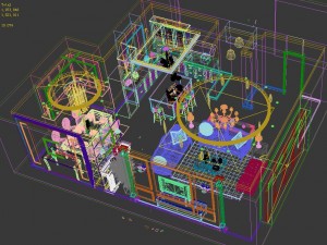 retro european living room restaurant 5130 Modèle 3D