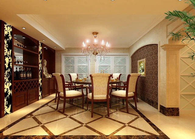 retro fashionable european living room dining room 5133 3D Model .c4d .max .obj .3ds .fbx .stl .blend