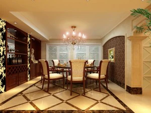 복고풍 유행 유럽 거실 식당 5133 3D 모델