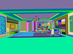 double - style high - end european living room 1720 Modello 3D