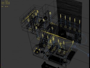 duplex style simple living room 1812 Model 3D
