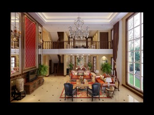 duplex stylish european living room 5142 3D Model
