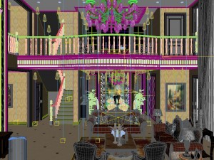 duplex stylish european living room 5142 3D 모델