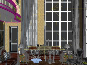 duplex stylish european living room 5142 3D 모델