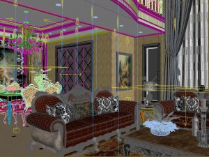 duplex stylish european living room 5142 3D 모델