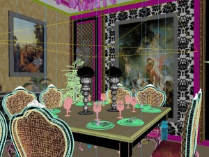 duplex stylish european living room 5142 3D 모델