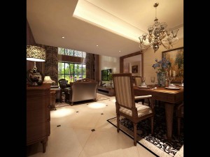 luxurious retro duplex european living room 5118 3D Model