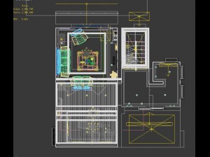 luxurious retro duplex european living room 5118 3D Model