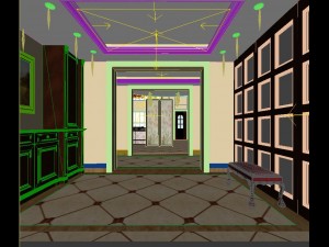 deluxe retro duplex continental living room restaurant 5131 3D Model