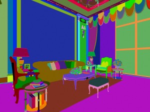 luxury retro european living room 1736 3D 模型