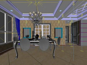 luxurious retro european living room 1737 3D Model