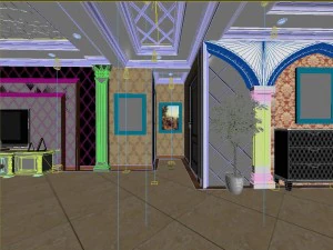 luxurious retro european living room 1737 3D Model