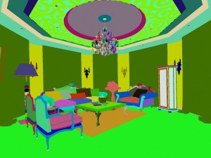 luxury retro european living room 1739 3D Модель