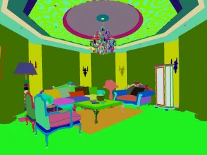 luxury retro european living room 1739 3D Model