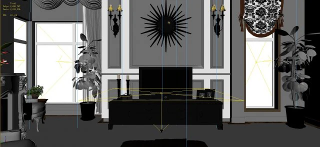 deluxe retro european living room 1764 3D Model .c4d .max .obj .3ds .fbx .stl .blend