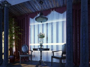 deluxe retro european living room 1764 Modello 3D