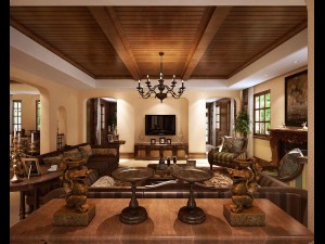 deluxe retro european style living room 5116 3D Model