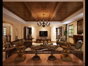 lüks retro avrupa tarzı oturma odası 5116 3D Model